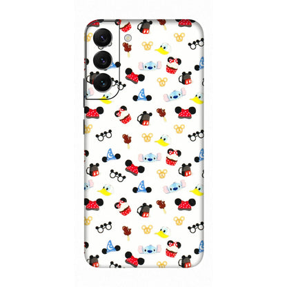 Samsung A/S Series Phone Skins (All Models) - Minnie Mouse & Donald Doodles s - 3D Embossed Finish (L-194) Samsung Galaxy S22