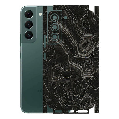 Samsung A/S Series Phone Skins (All Models) - Black Swirl - 3D Embossed Finish (L-196) Samsung Galaxy S22