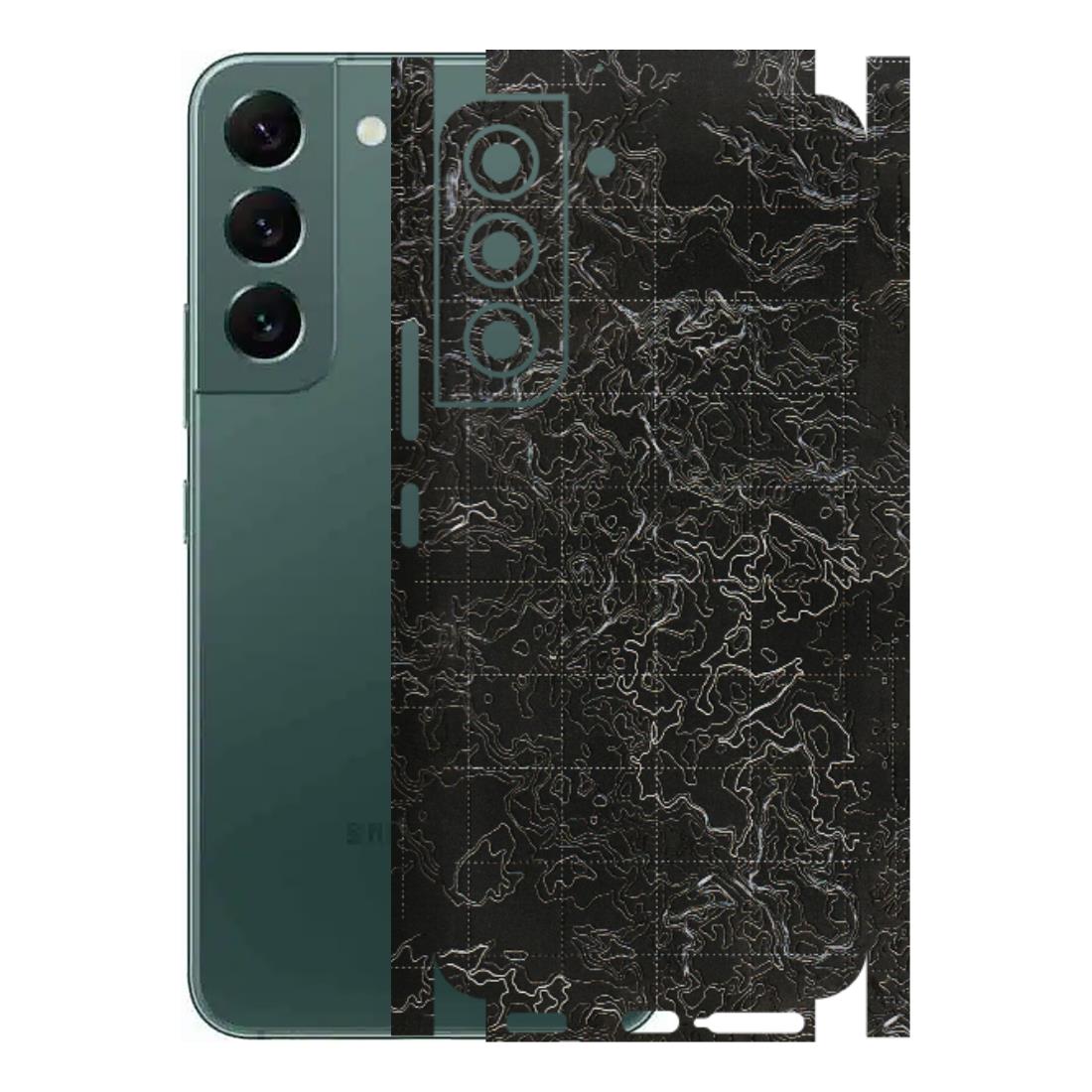 Samsung A/S Series Phone Skins (All Models) - Black map Texture - 3D Embossed Finish (L-201) Samsung Galaxy S22