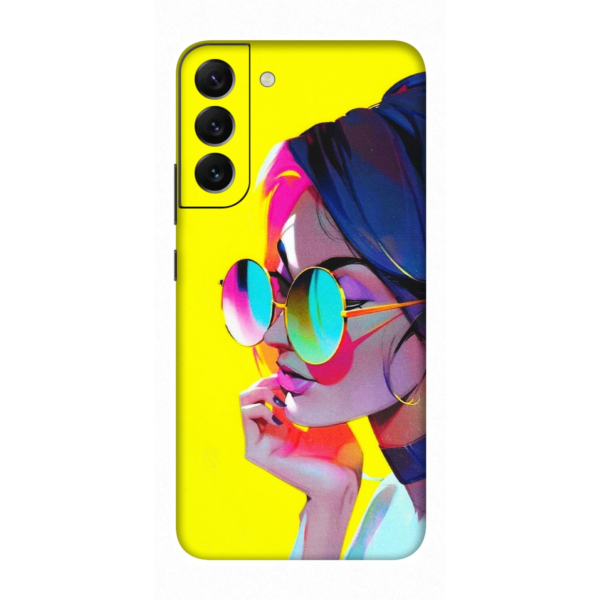 Samsung A/S Series Phone Skins (All Models) - Bold Stylish Girl - 3D Embossed Finish (L-222) Samsung Galaxy S22