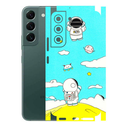 Samsung A/S Series Phone Skins (All Models) - Blue Skies Astro Float - 3D Embossed Finish (L-230) Samsung Galaxy S22