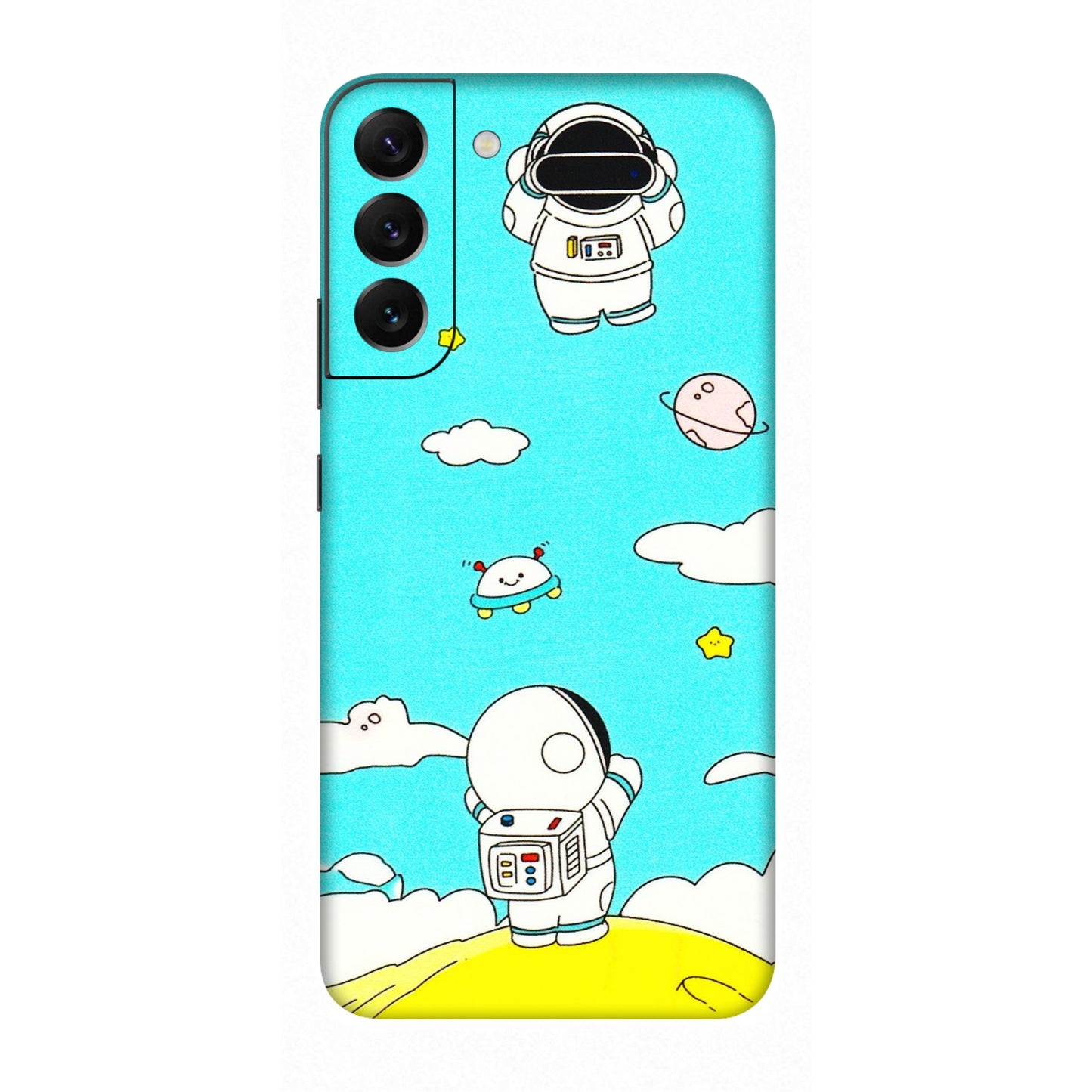 Samsung A/S Series Phone Skins (All Models) - Blue Skies Astro Float - 3D Embossed Finish (L-230) Samsung Galaxy S22