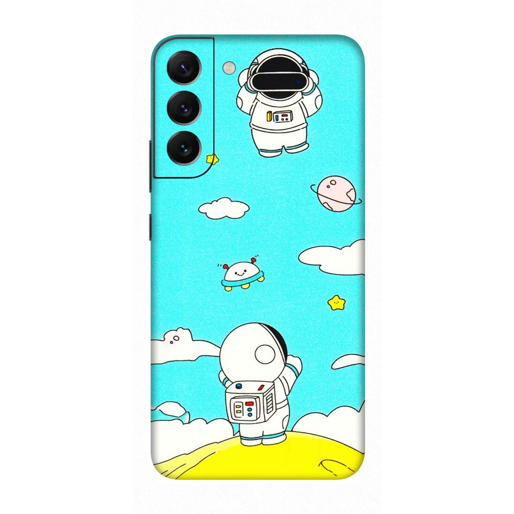 Samsung A/S Series Phone Skins (All Models) - Blue Skies Astro Float - 3D Embossed Finish (L-230) Samsung Galaxy S22
