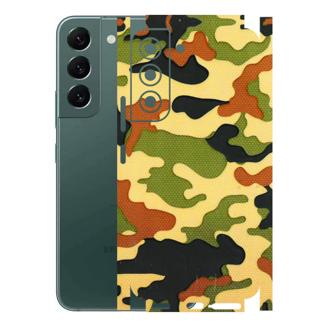 Samsung A/S Series Phone Skins (All Models) - Indian Military - 3D Embossed Finish (L-234) Samsung Galaxy S22