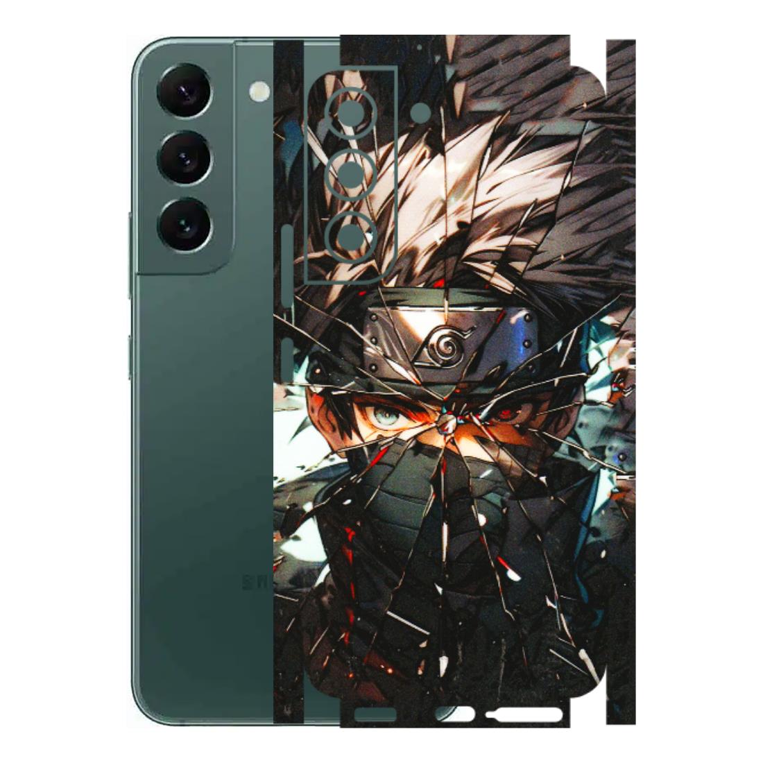 Samsung A/S Series Phone Skins (All Models) - Kakashi Shattered Glass Effect - 3D Embossed Finish (L-237) Samsung Galaxy S22