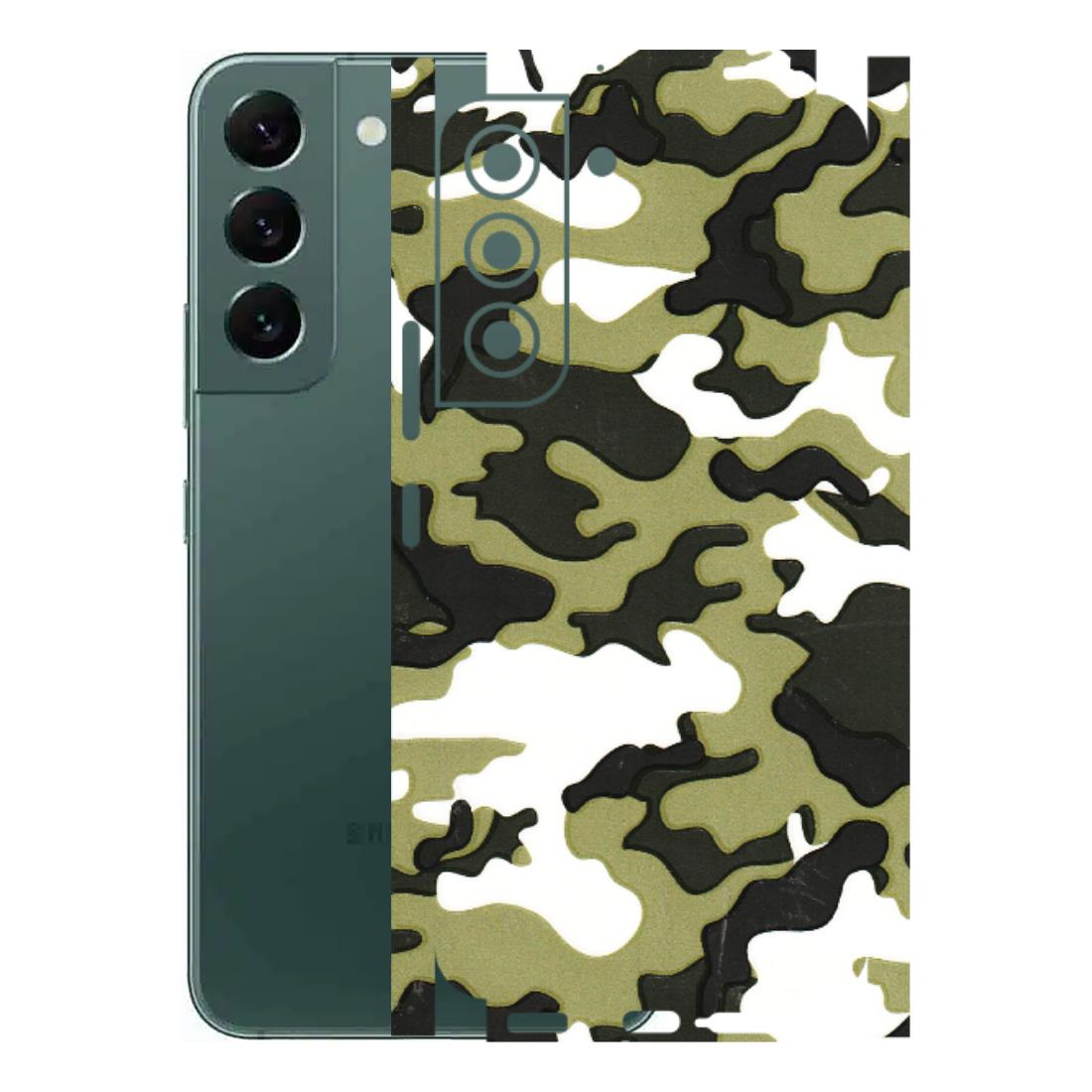 Samsung A/S Series Phone Skins (All Models) - Camouflages White And Green - 3D Embossed Finish (L-243) Samsung Galaxy S22