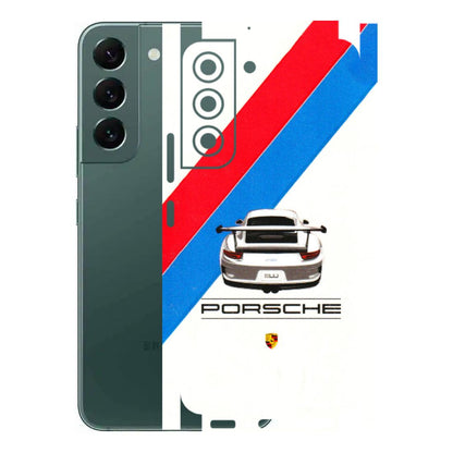 Samsung A/S Series Phone Skins (All Models) - Porche Car Sober Logo - 3D Embossed Finish (L-248) Samsung Galaxy S22