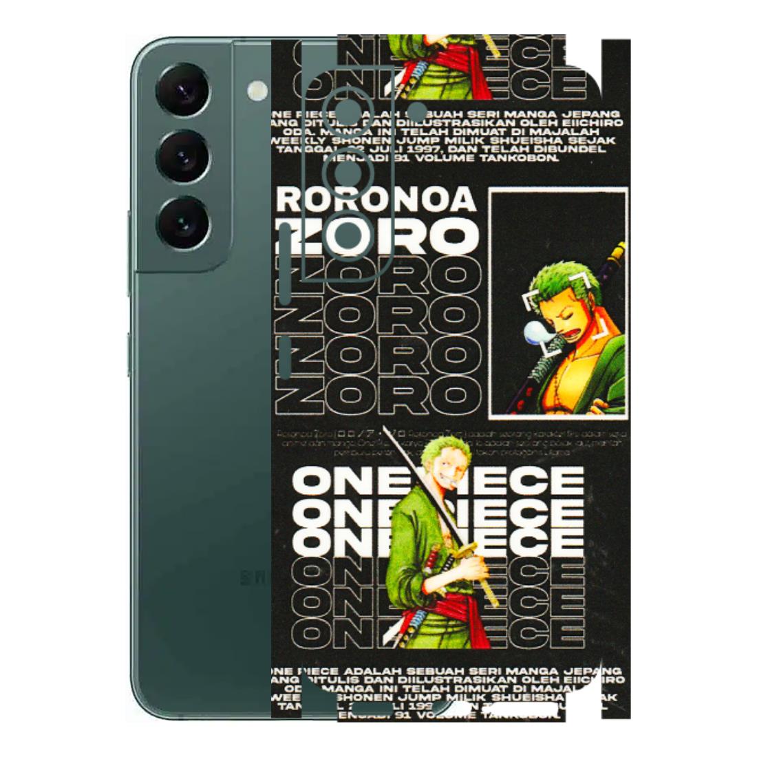 Samsung A/S Series Phone Skins (All Models) - One Piece Zoro - 3D Embossed Finish (L-250) Samsung Galaxy S22