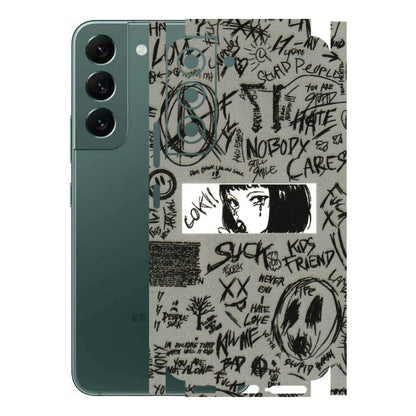 Samsung A/S Series Phone Skins (All Models) - Never Have Love Anime - 3D Embossed Finish (L-260) Samsung Galaxy S22