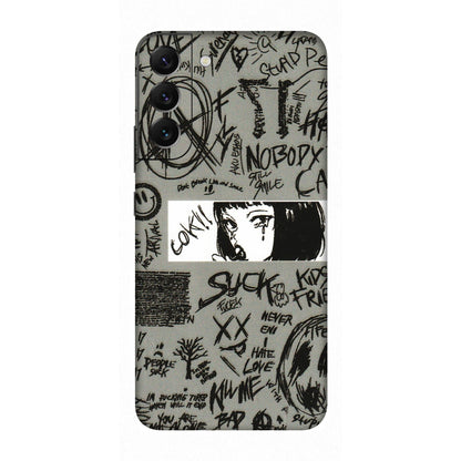 Samsung A/S Series Phone Skins (All Models) - Never Have Love Anime - 3D Embossed Finish (L-260) Samsung Galaxy S22