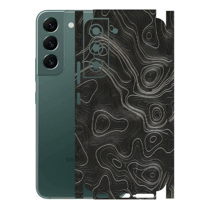 Samsung A/S Series Phone Skins (All Models) - Abstract White Line Map - 3D Embossed Finish (L-269) Samsung Galaxy S22