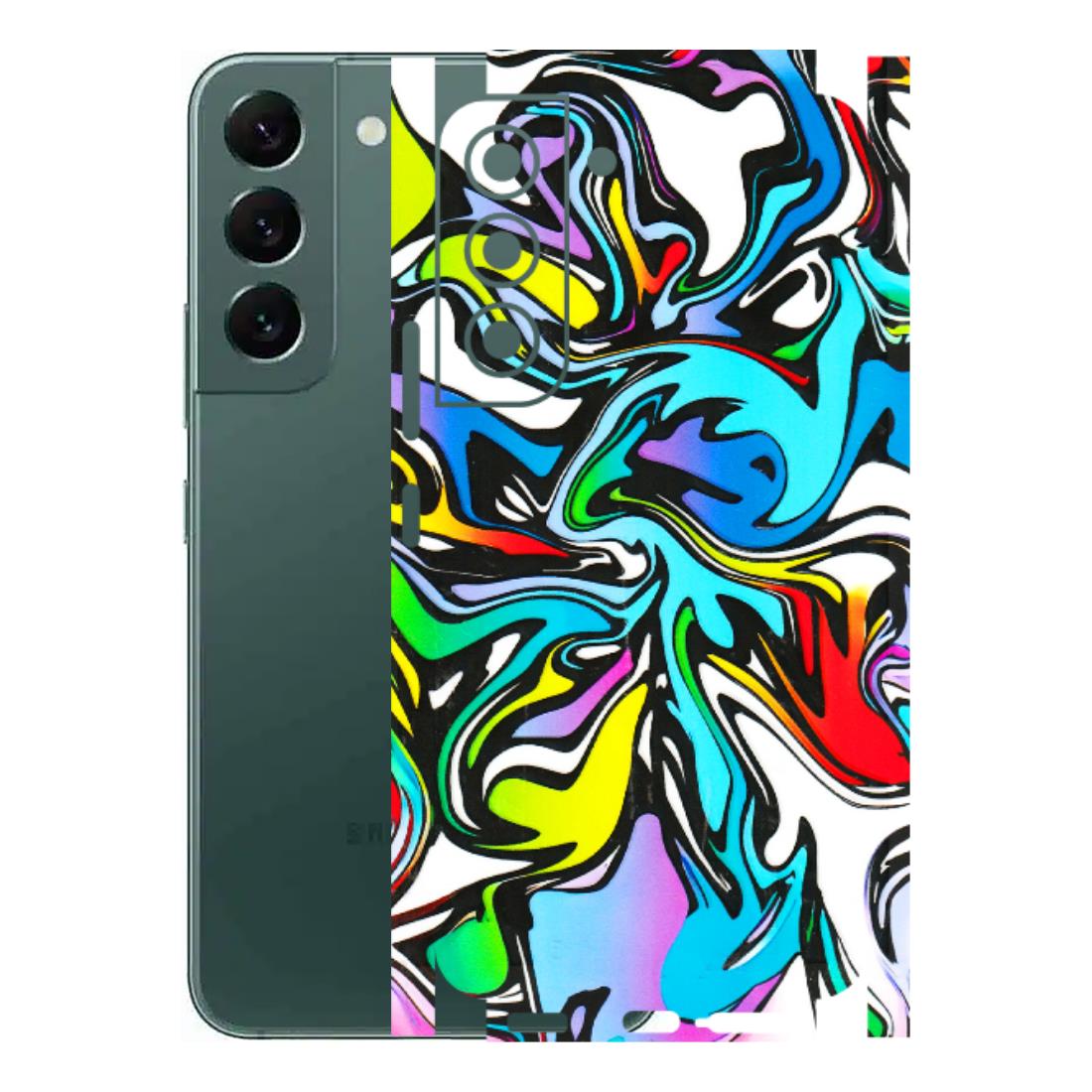 Samsung A/S Series Phone Skins (All Models) - Abstract Colour Paints - 3D Embossed Finish (L-271) Samsung Galaxy S22