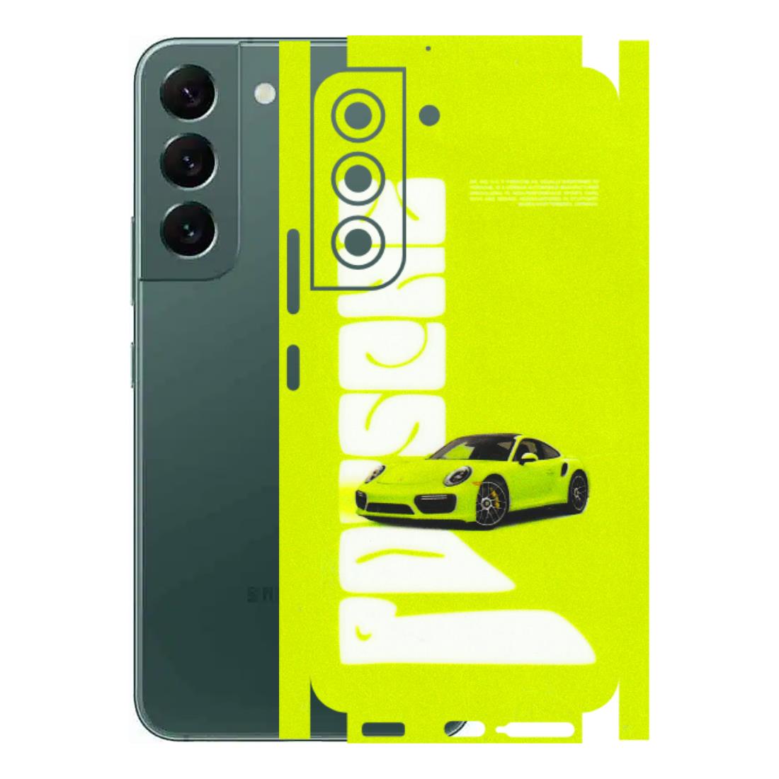 Samsung A/S Series Phone Skins (All Models) - Lime Green Porche - 3D Embossed Finish (L-30) Samsung Galaxy S22