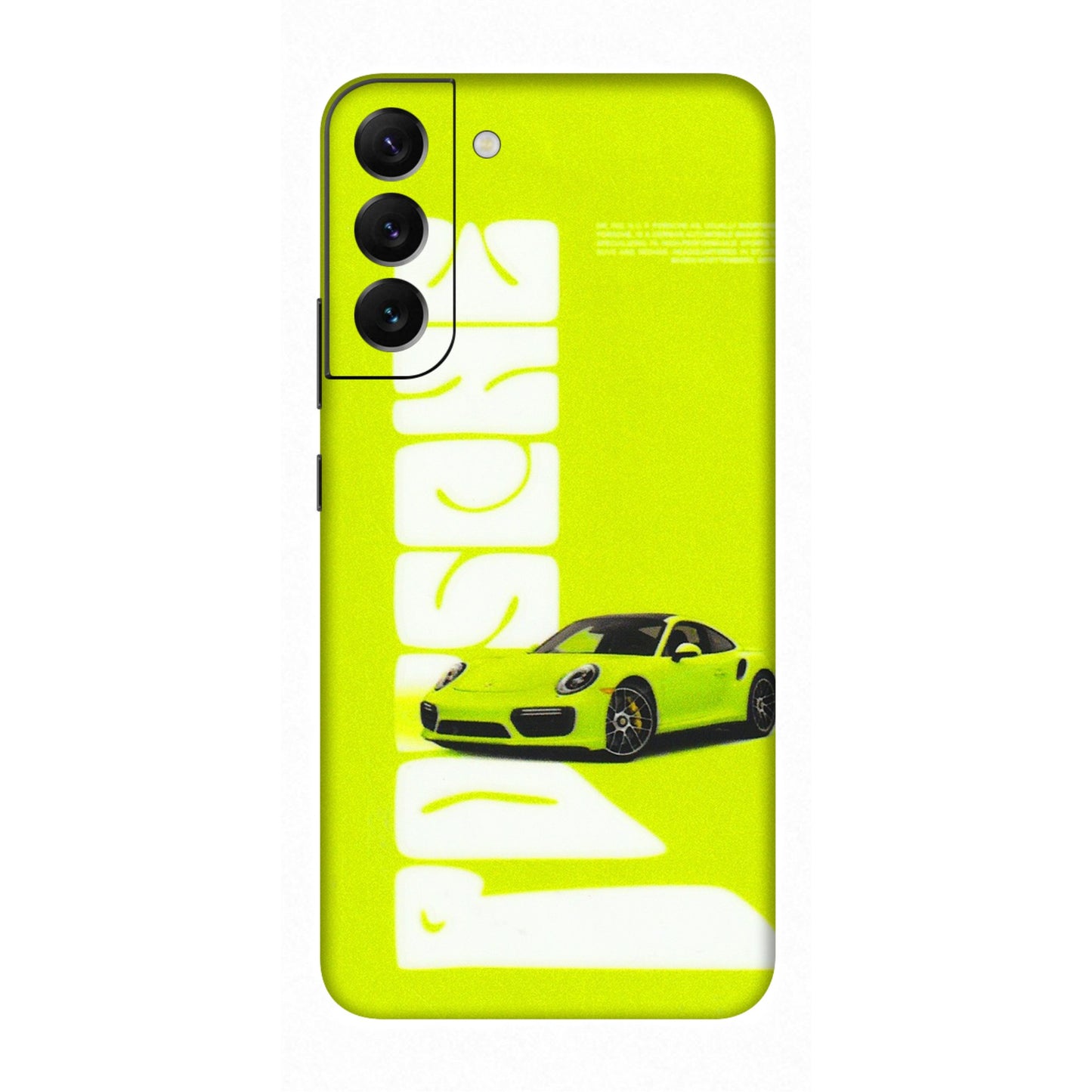 Samsung A/S Series Phone Skins (All Models) - Lime Green Porche - 3D Embossed Finish (L-30) Samsung Galaxy S22