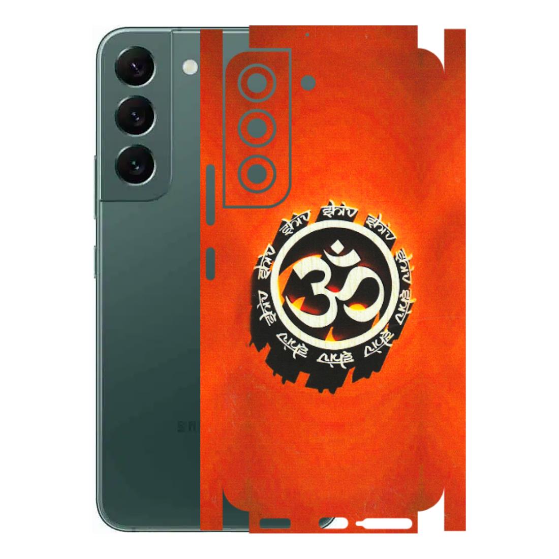 Samsung A/S Series Phone Skins (All Models) - Aum Shiv Orange - 3D Embossed Finish (L-32) Samsung Galaxy S22