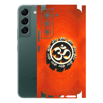Samsung A/S Series Phone Skins (All Models) - Aum Shiv Orange - 3D Embossed Finish (L-32) Samsung Galaxy S22