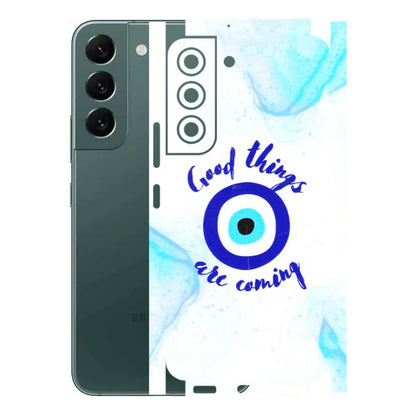 Samsung A/S Series Phone Skins (All Models) - Evil Eye Good Things Are Coming - 3D Embossed Finish (L-322) Samsung Galaxy S22