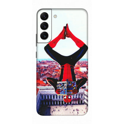Samsung A/S Series Phone Skins (All Models) - Spiderman Hanging - 3D Embossed Finish (L-53) Samsung Galaxy S22