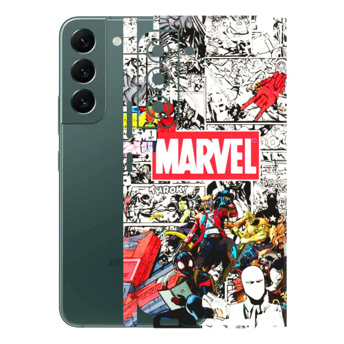 Samsung A/S Series Phone Skins (All Models) - Marvel Colorful Comic - 3D Embossed Finish (L-64) Samsung Galaxy S22