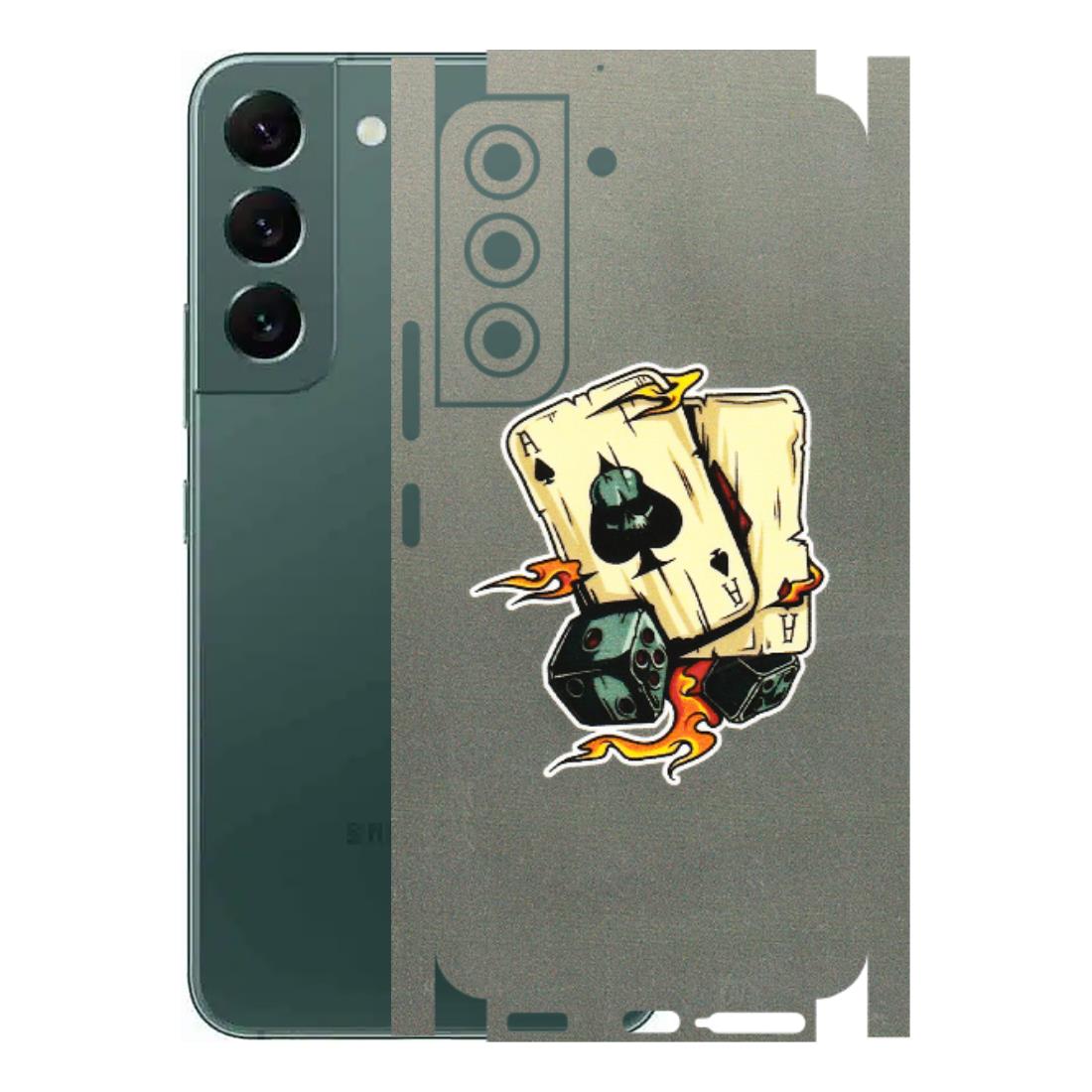 Samsung A/S Series Phone Skins (All Models) - Grey Cards Of Ace - 3D Embossed Finish (L-77) Samsung Galaxy S22
