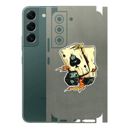 Samsung A/S Series Phone Skins (All Models) - Grey Cards Of Ace - 3D Embossed Finish (L-77) Samsung Galaxy S22