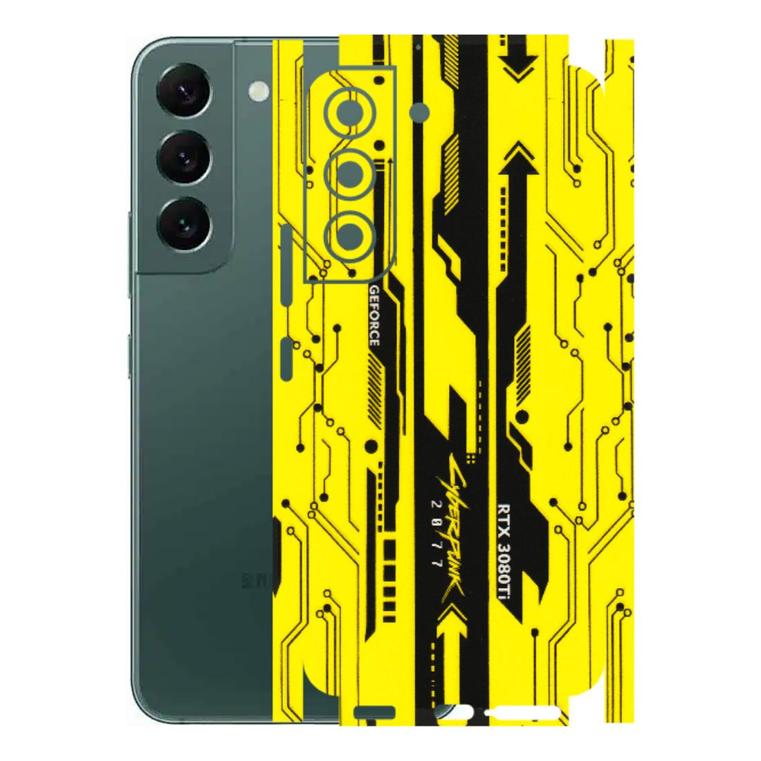 Samsung A/S Series Phone Skins (All Models) - Yellow Cyberpunk - 3D Embossed Finish (L-93) Samsung Galaxy S22