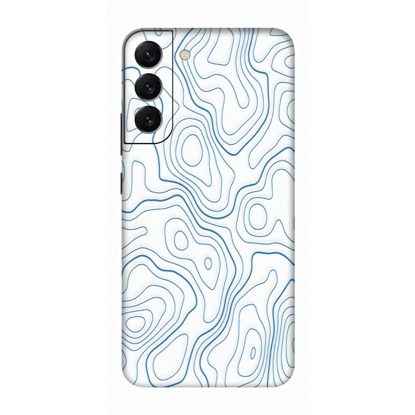 Samsung A/S Series Phone Skins (All Models) - Blue And White Swirls - Matte Finish (M-139) Samsung Galaxy S22