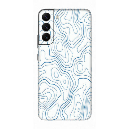 Samsung A/S Series Phone Skins (All Models) - Blue And White Swirls - Matte Finish (M-139) Samsung Galaxy S22