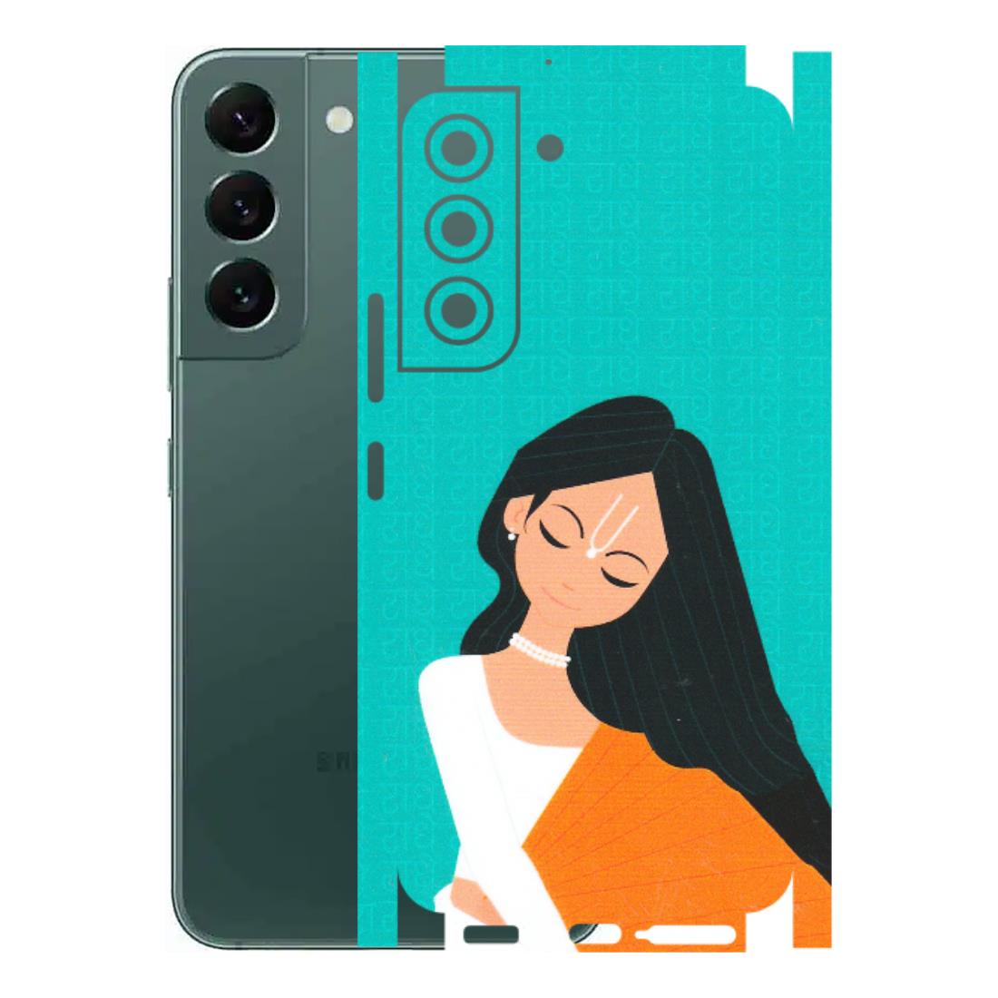 Samsung A/S Series Phone Skins (All Models) - Radhe Radhe With Hindu Symbol - Matte Finish (M-164) Samsung Galaxy S22