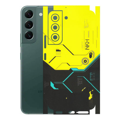Samsung A/S Series Phone Skins (All Models) - Black Yellow Technica - Matte Finish (M-53) Samsung Galaxy S22