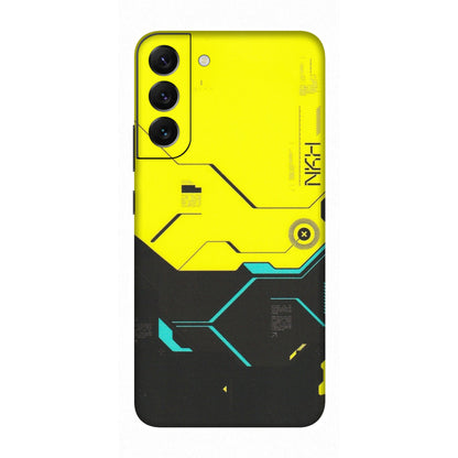 Samsung A/S Series Phone Skins (All Models) - Black Yellow Technica - Matte Finish (M-53) Samsung Galaxy S22