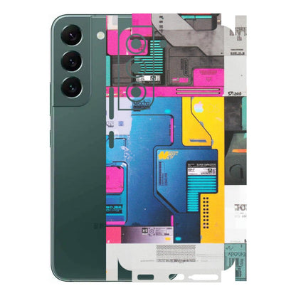 Samsung A/S Series Phone Skins (All Models) - Colourfull Motherboard Internals - Matte Finish (M-55) Samsung Galaxy S22