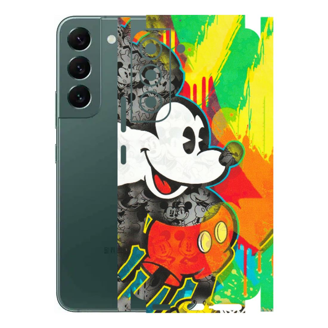 Samsung A/S Series Phone Skins (All Models) - Multiple Mickey With Colourful Texture - Matte Finish (M-84) Samsung Galaxy S22