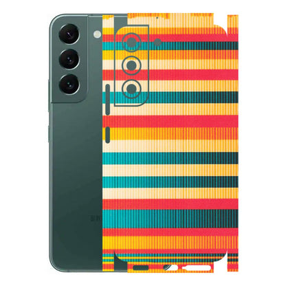 Samsung A/S Series Phone Skins (All Models) - Colourful Stripes Soothing Effect - Matte Finish (M-86) Samsung Galaxy S22