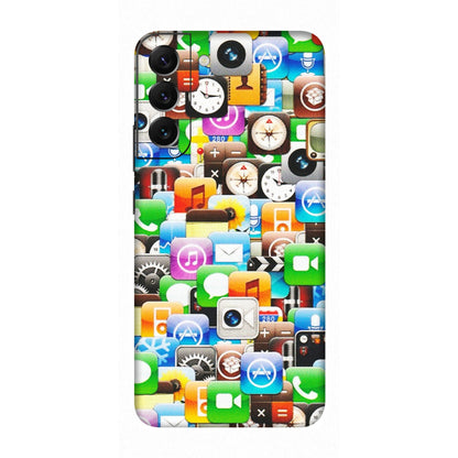 Samsung A/S Series Phone Skins (All Models) - All Apple Icons - Matte Finish (M-93) Samsung Galaxy S22