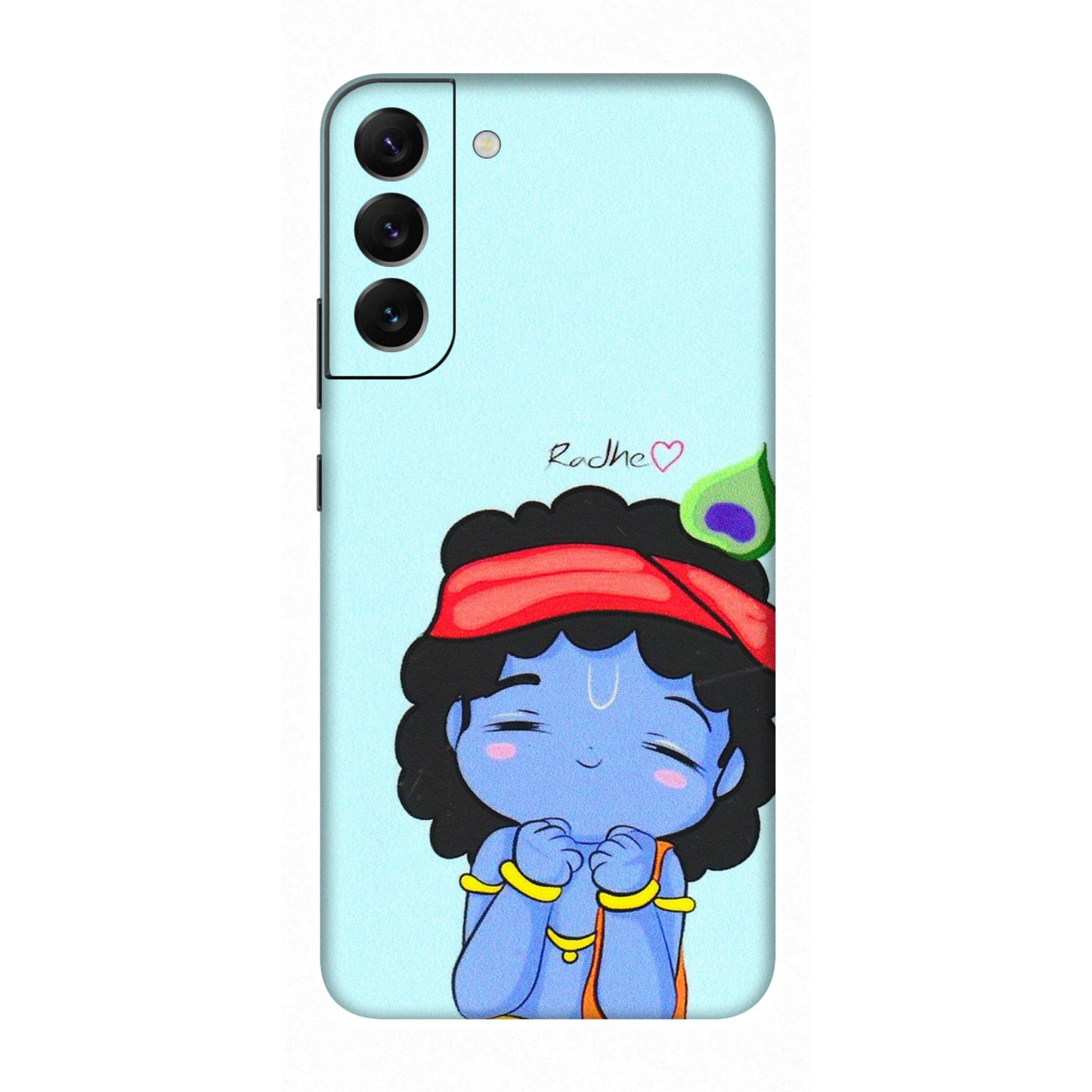 Samsung A/S Series Phone Skins (All Models) - Radhe Radhe Cute Toon - 3D Embossed Finish (L-05) Samsung Galaxy S22 Plus