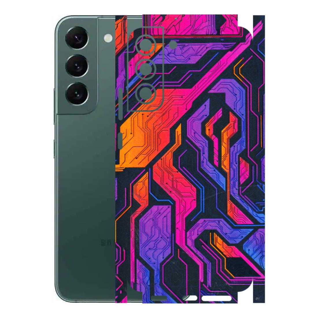 Samsung A/S Series Phone Skins (All Models) - Tech Circuits Futuristic - 3D Embossed Finish (L-07) Samsung Galaxy S22 Plus