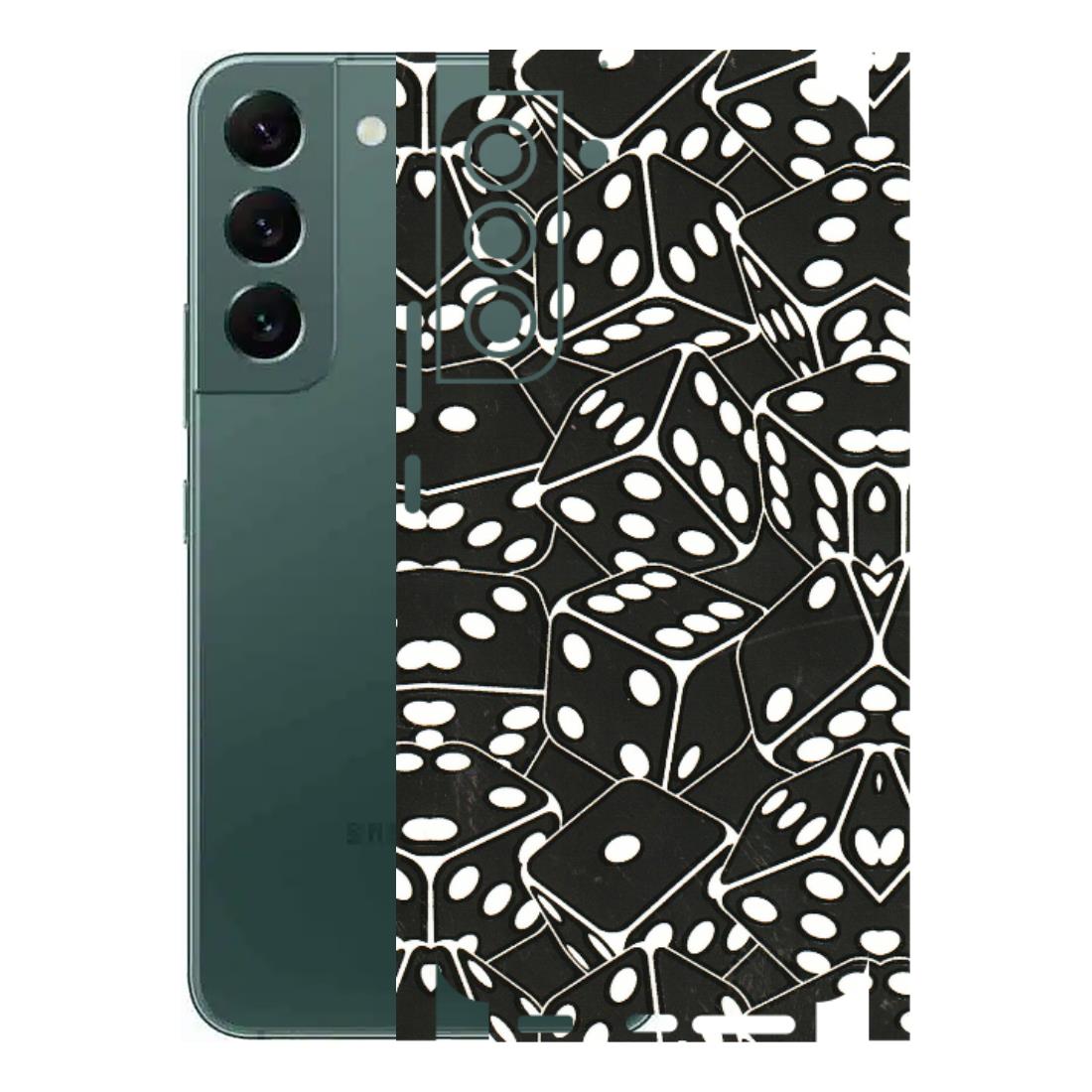 Samsung A/S Series Phone Skins (All Models) - Big Black Dices - 3D Embossed Finish (L-106) Samsung Galaxy S22 Plus