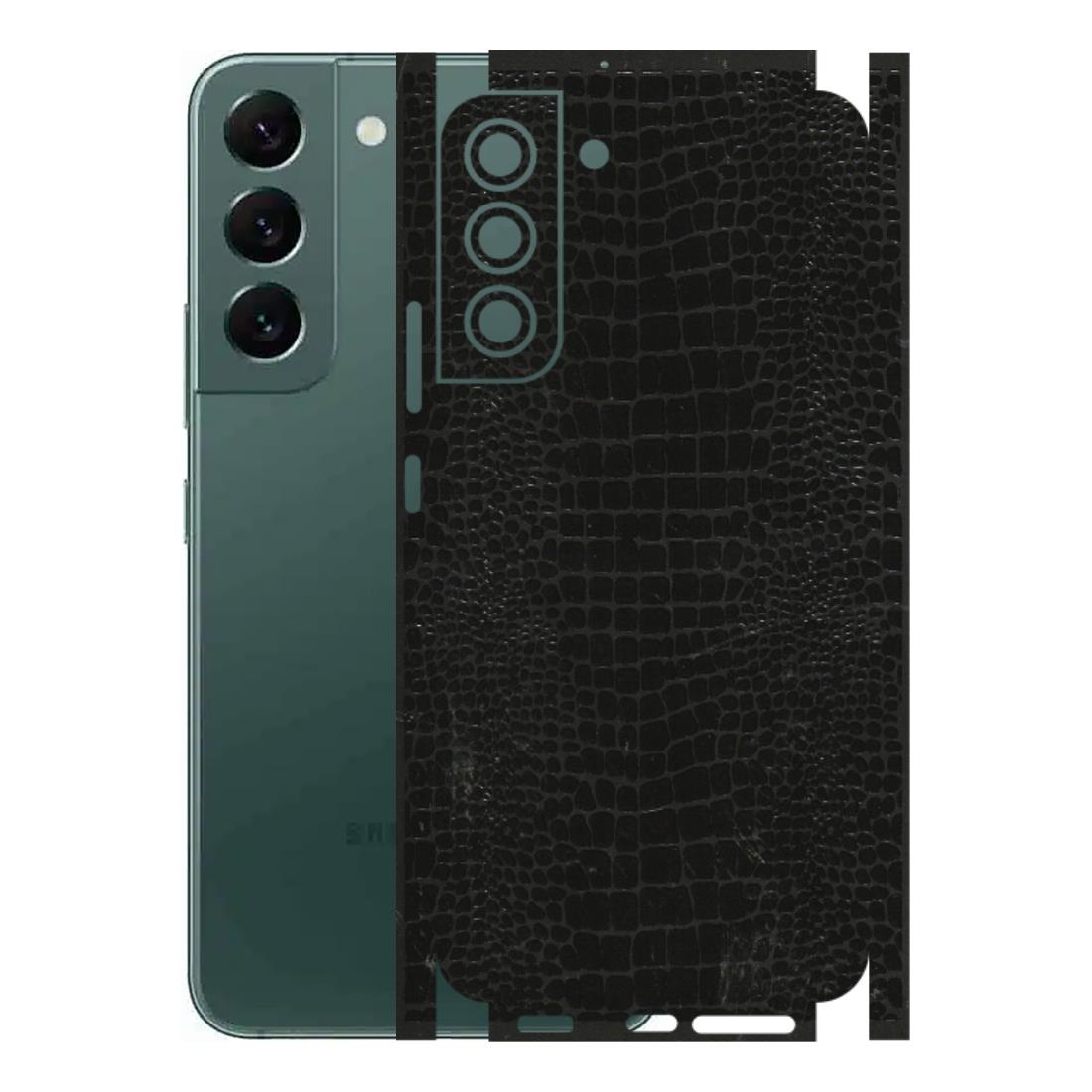 Samsung A/S Series Phone Skins (All Models) - Snake Leather Black - 3D Embossed Finish (L-107) Samsung Galaxy S22 Plus