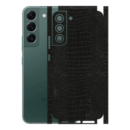 Samsung A/S Series Phone Skins (All Models) - Snake Leather Black - 3D Embossed Finish (L-107) Samsung Galaxy S22 Plus