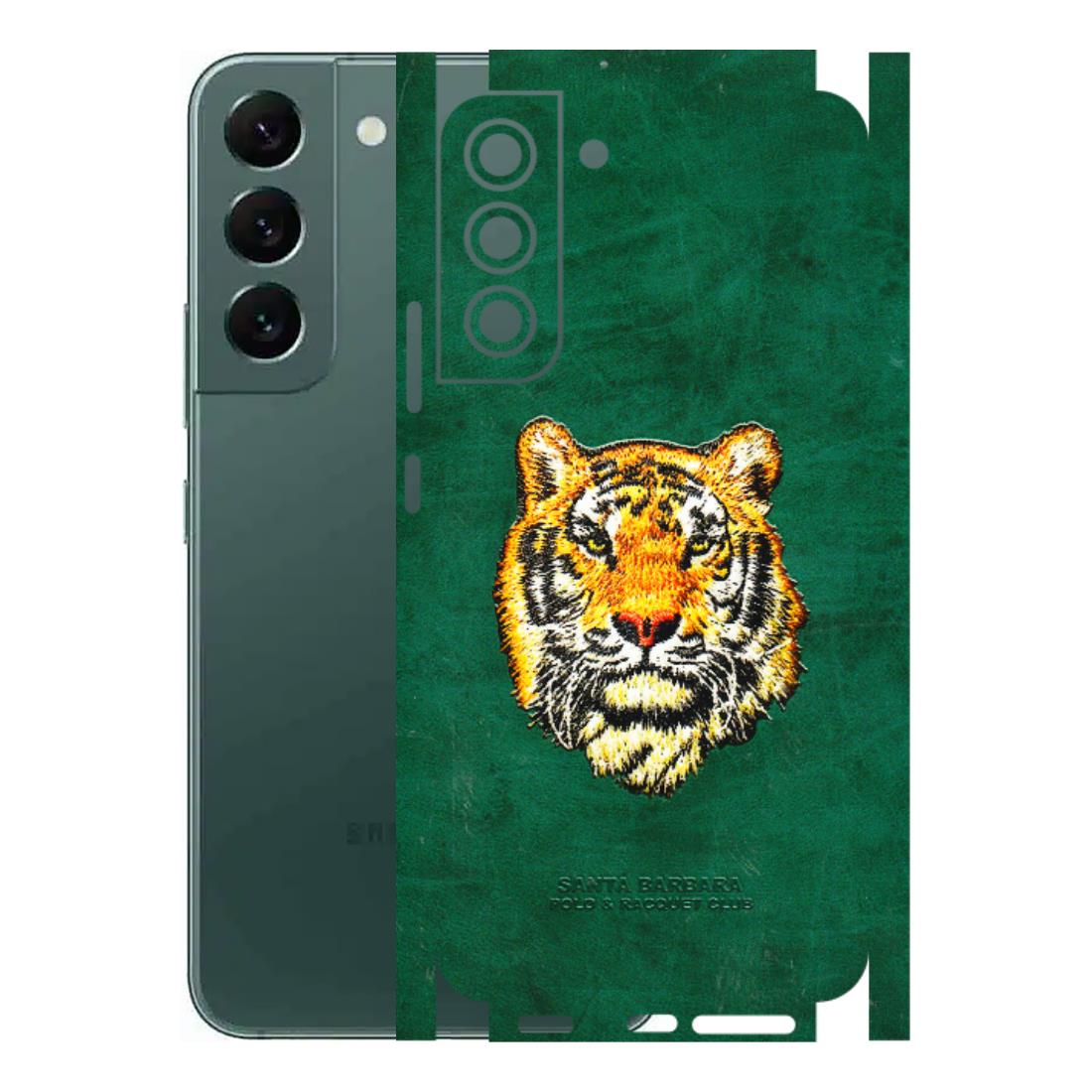 Samsung A/S Series Phone Skins (All Models) - Leather Feel Tiger - 3D Embossed Finish (L-111) Samsung Galaxy S22 Plus