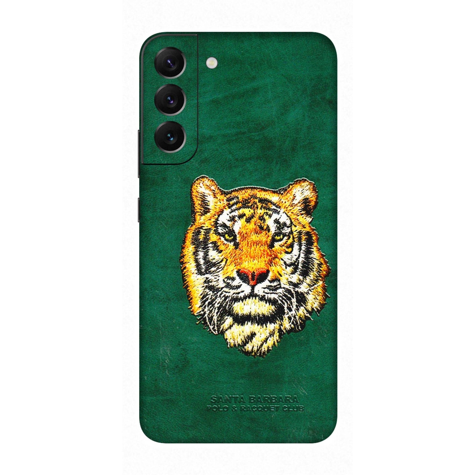 Samsung A/S Series Phone Skins (All Models) - Leather Feel Tiger - 3D Embossed Finish (L-111) Samsung Galaxy S22 Plus