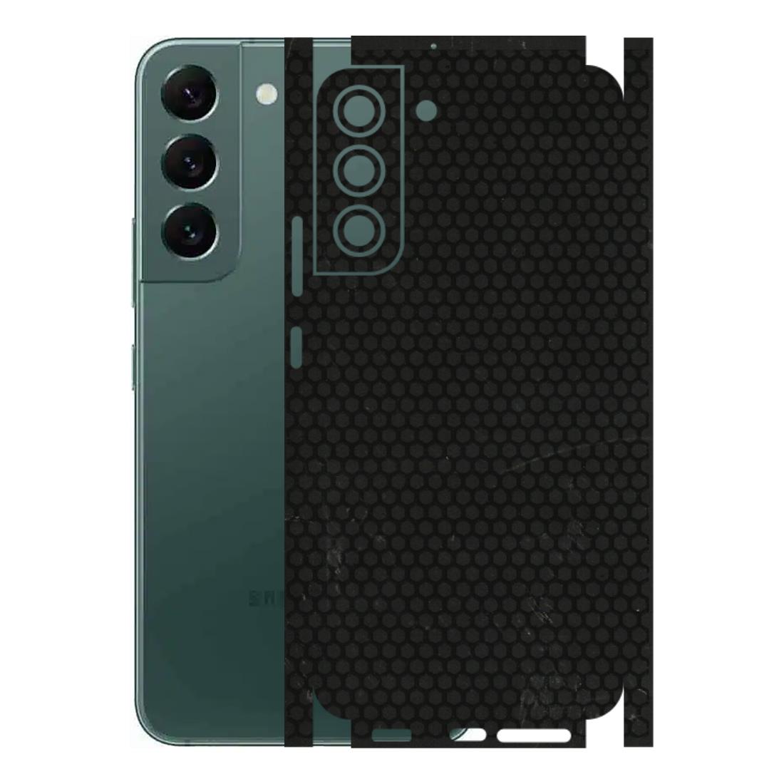 Samsung A/S Series Phone Skins (All Models) - Black honeycomb - 3D Embossed Finish (L-114) Samsung Galaxy S22 Plus