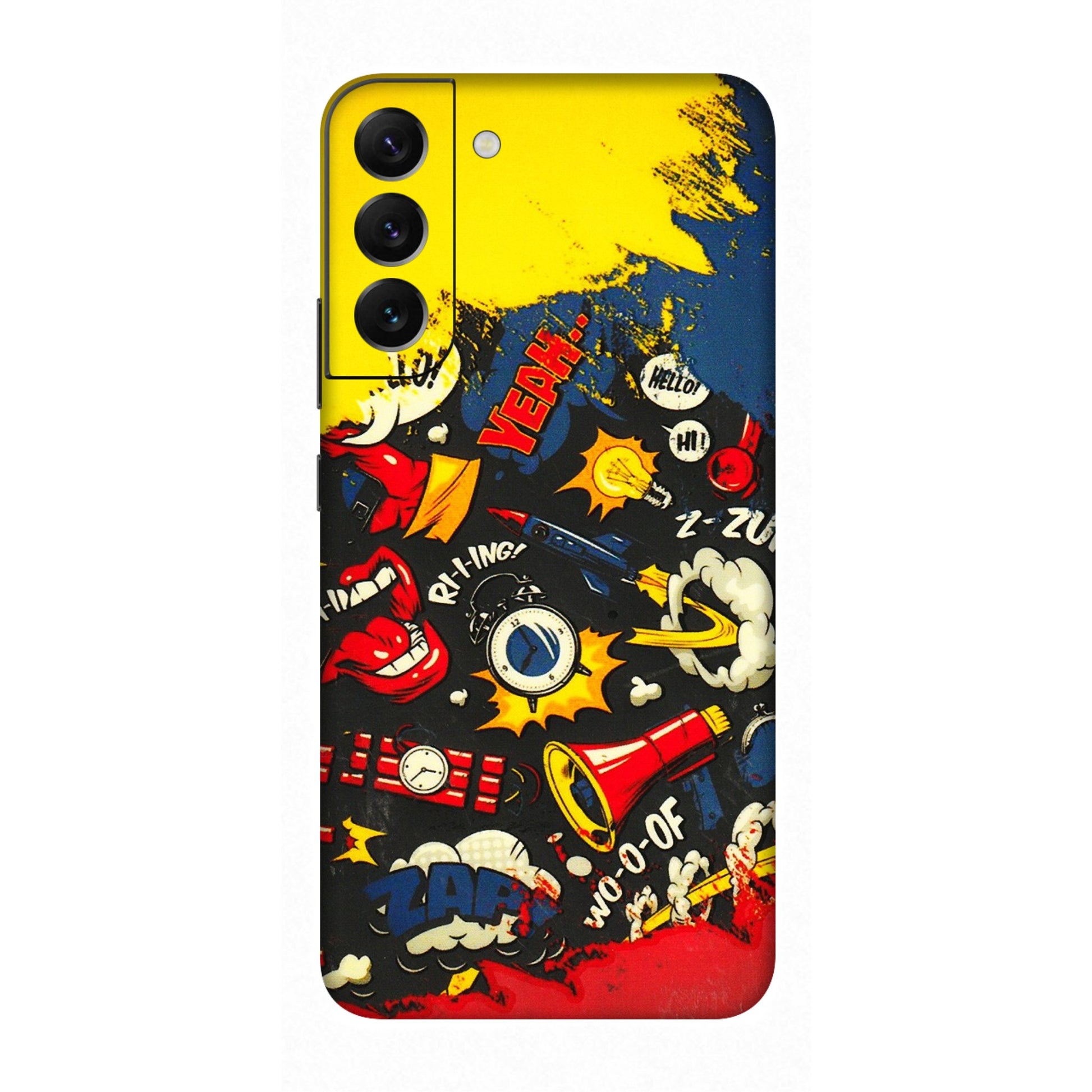 Samsung A/S Series Phone Skins (All Models) - Pacific Doodle Art - 3D Embossed Finish (L-120) Samsung Galaxy S22 Plus