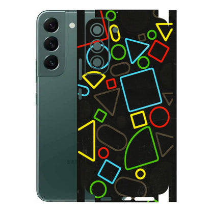 Samsung A/S Series Phone Skins (All Models) - Black Shapes - 3D Embossed Finish (L-131) Samsung Galaxy S22 Plus