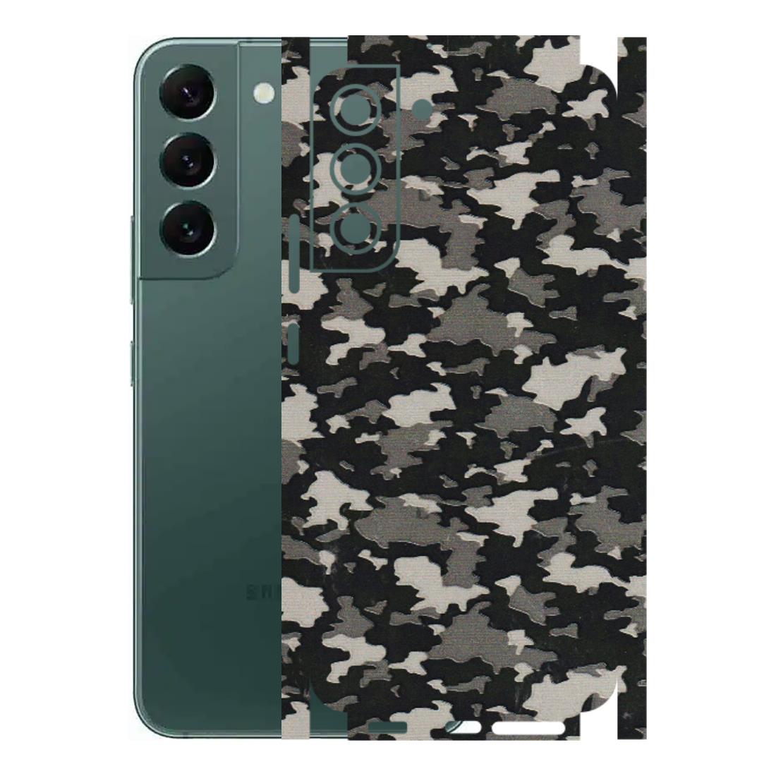 Samsung A/S Series Phone Skins (All Models) - Black/Grey Camoflaunge - 3D Embossed Finish (L-142) Samsung Galaxy S22 Plus