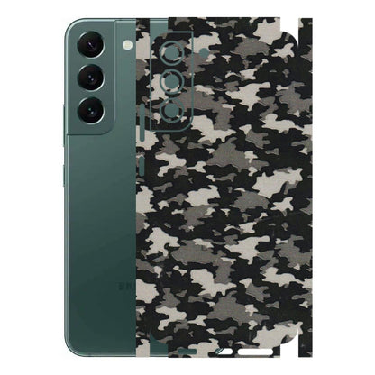 Samsung A/S Series Phone Skins (All Models) - Black/Grey Camoflaunge - 3D Embossed Finish (L-142) Samsung Galaxy S22 Plus