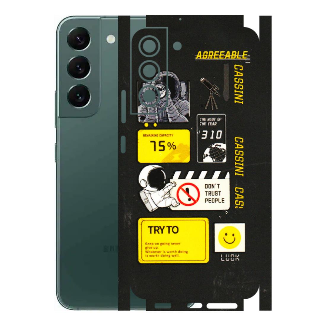 Samsung A/S Series Phone Skins (All Models) - Black Cassini - 3D Embossed Finish (L-161) Samsung Galaxy S22 Plus