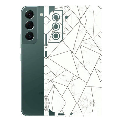 Samsung A/S Series Phone Skins (All Models) - Luxury White Marble Effect - 3D Embossed Finish (L-168) Samsung Galaxy S22 Plus