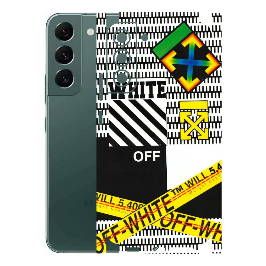 Samsung A/S Series Phone Skins (All Models) - White Off Abstract - 3D Embossed Finish (L-172) Samsung Galaxy S22 Plus